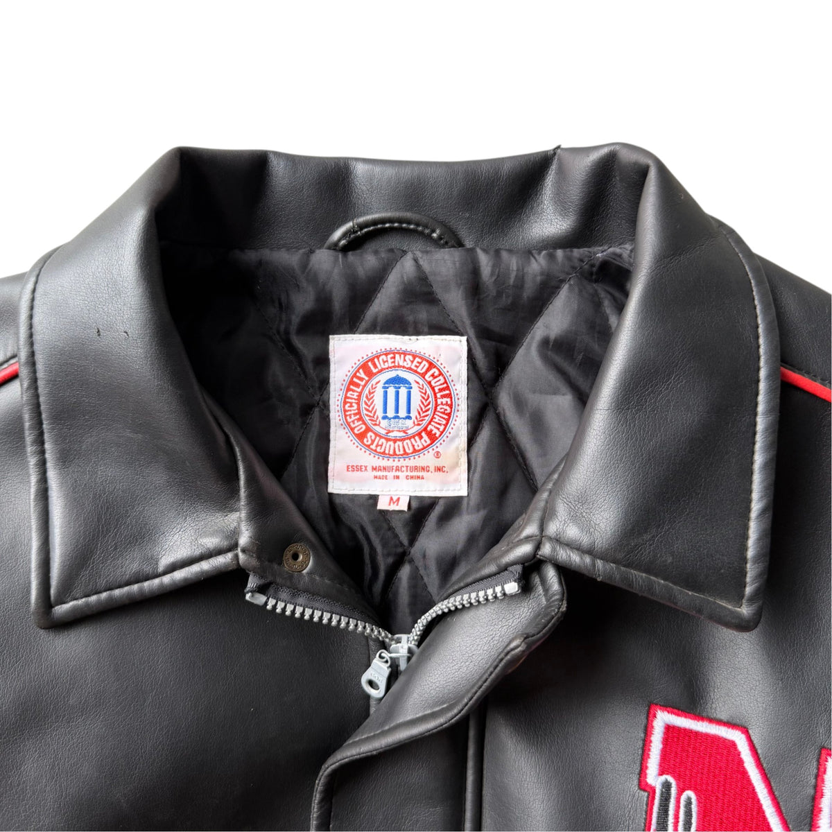 Vintage Nebraska Huskers Leather Jacket - M