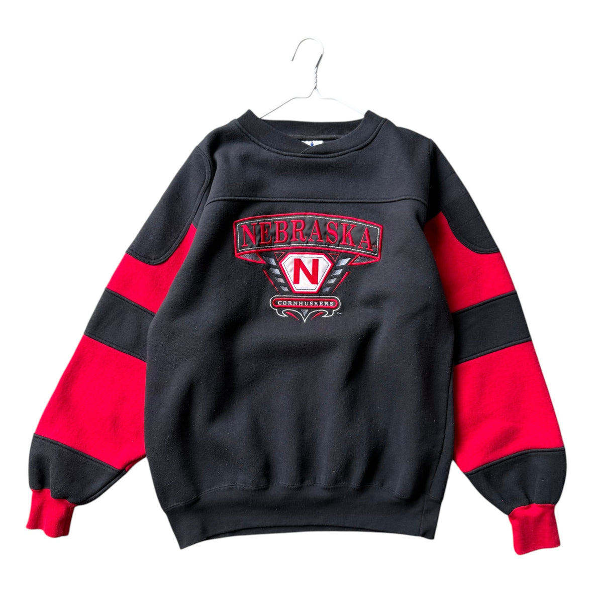 Vintage Nebraska Huskers Patchwork Sweatshirt - L