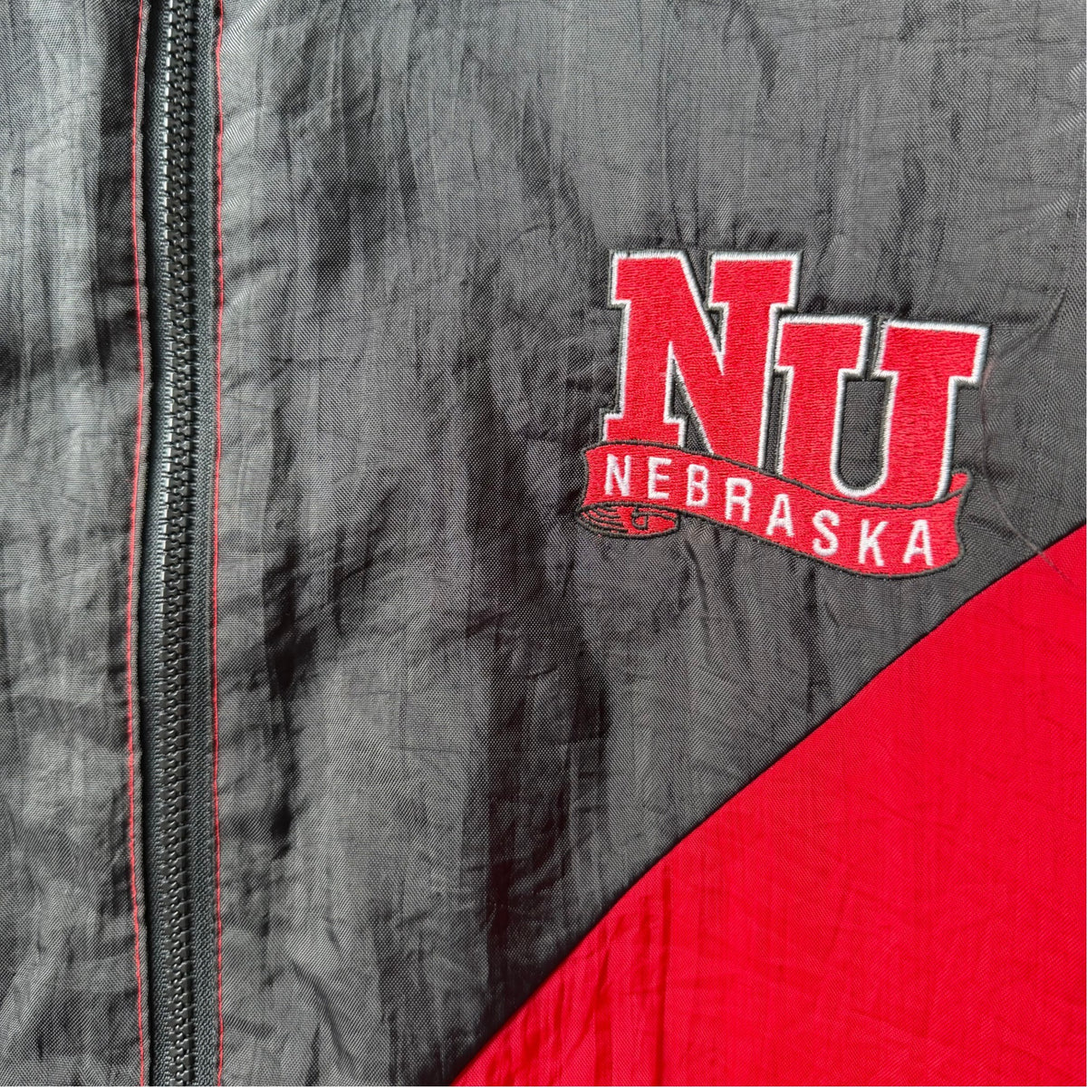 Vintage Nebraska Huskers Puffer Coat - L