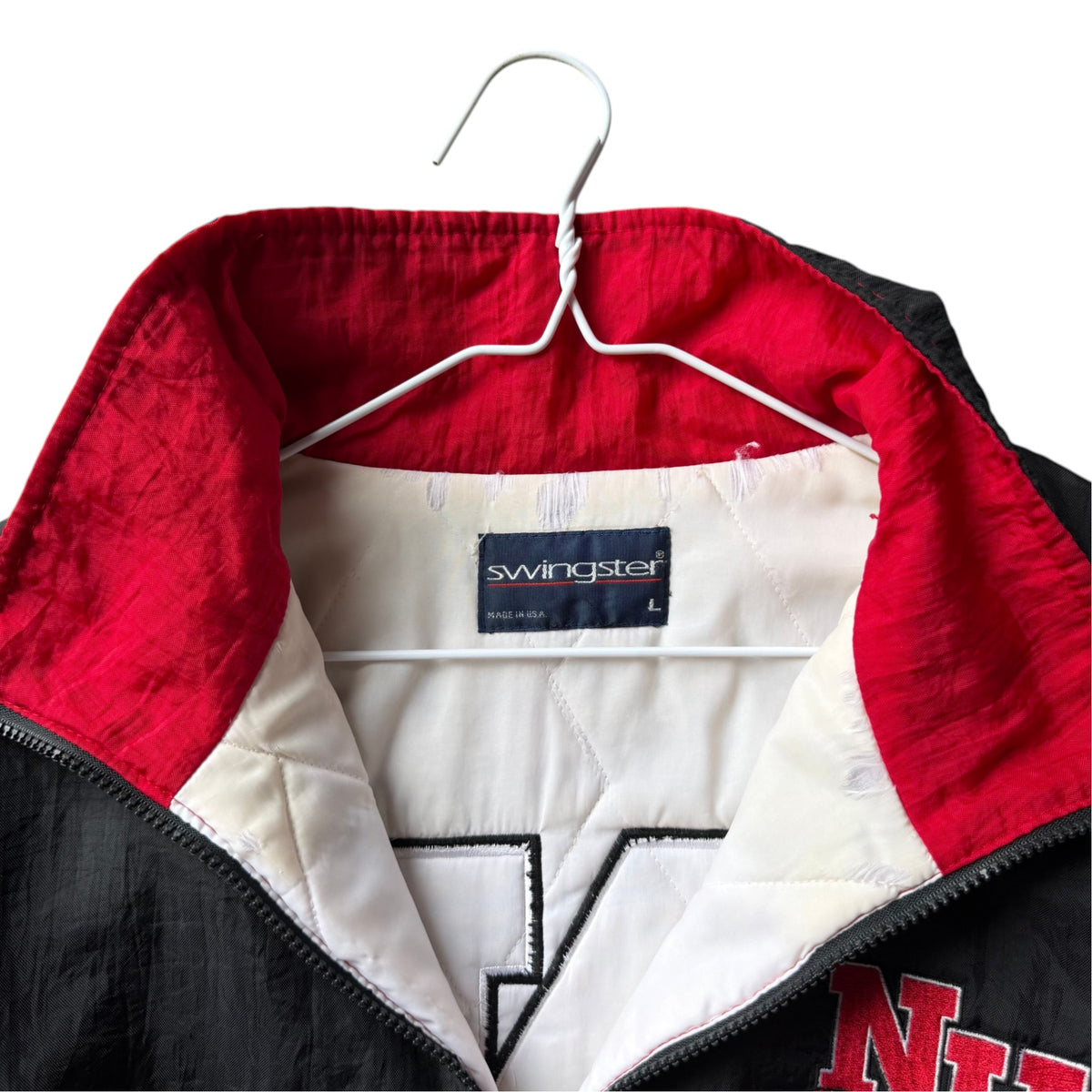Vintage Nebraska Huskers Puffer Coat - L