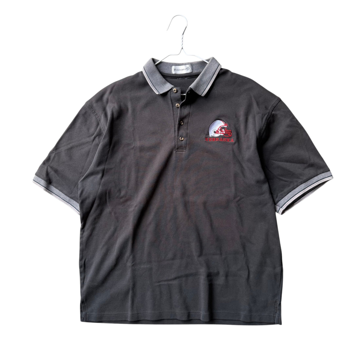 Vintage Nebraska Huskers Helmet Polo Shirt - XL