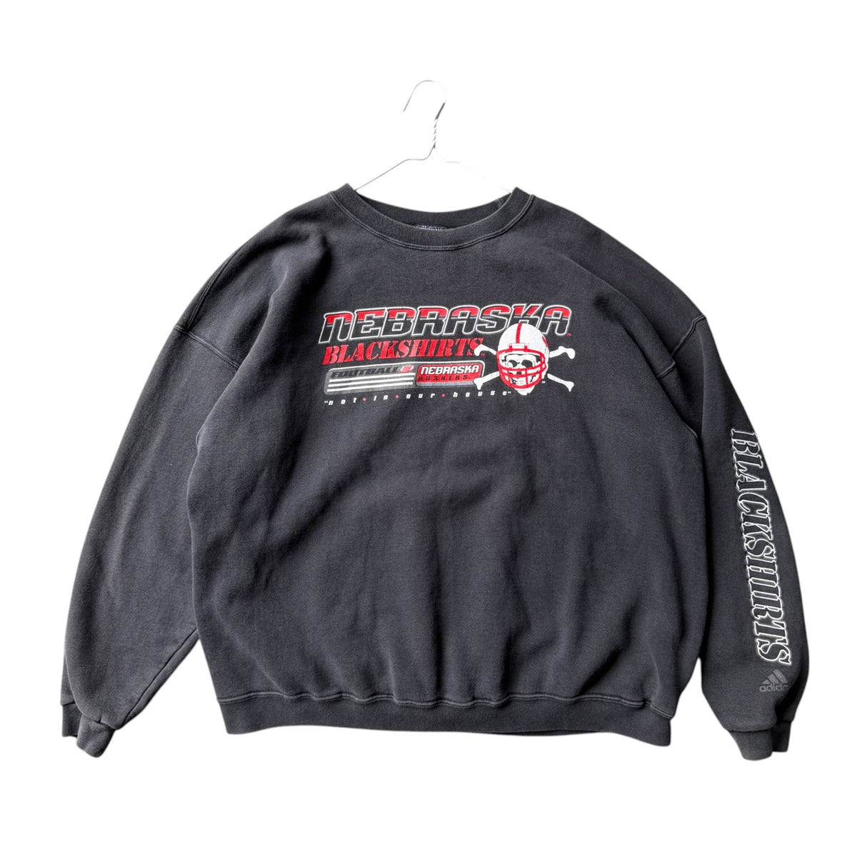 Vintage Nebraska Huskers Blackshirts Adidas Crewneck - XXL