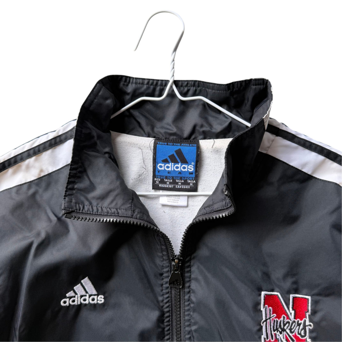 Vintage Nebraska Huskers Adidas Windbreaker Jacket - M