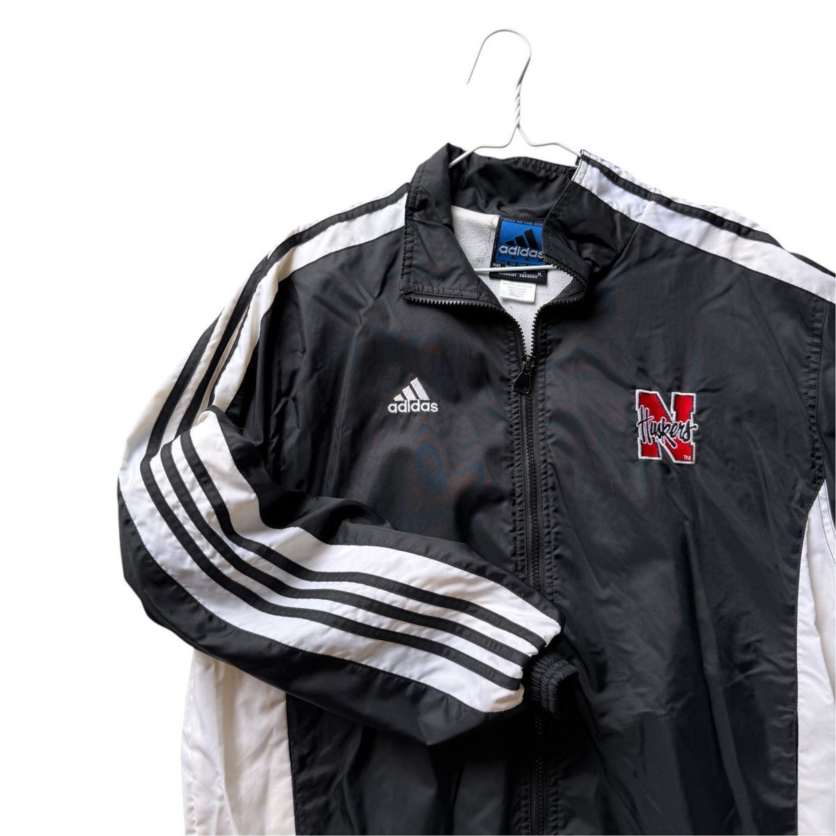 Vintage Nebraska Huskers Adidas Windbreaker Jacket - M