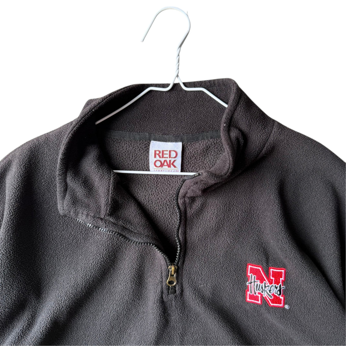 Vintage Nebraska Huskers Fleece Quarter-Zip - XL