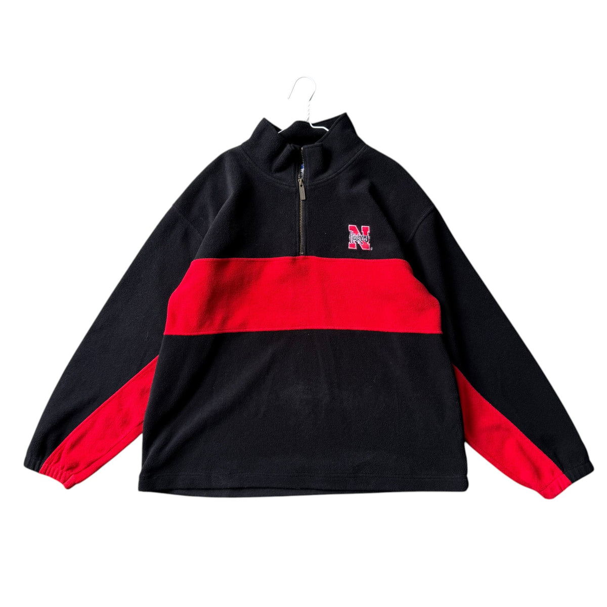 Vintage Nebraska Huskers STARTER Fleece Quarter-Zip - XL