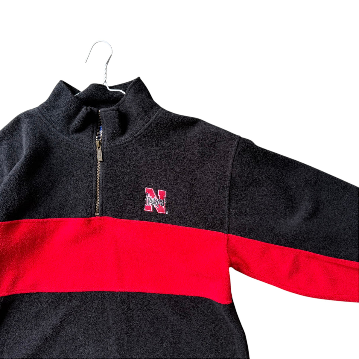 Vintage Nebraska Huskers STARTER Fleece Quarter-Zip - XL