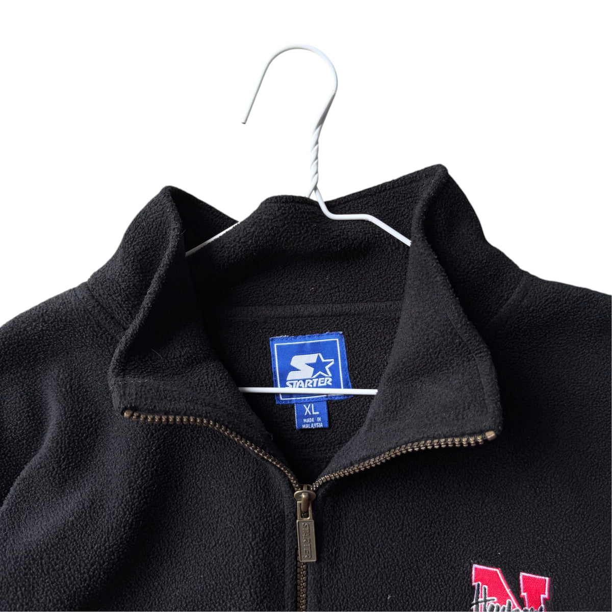 Vintage Nebraska Huskers STARTER Fleece Quarter-Zip - XL
