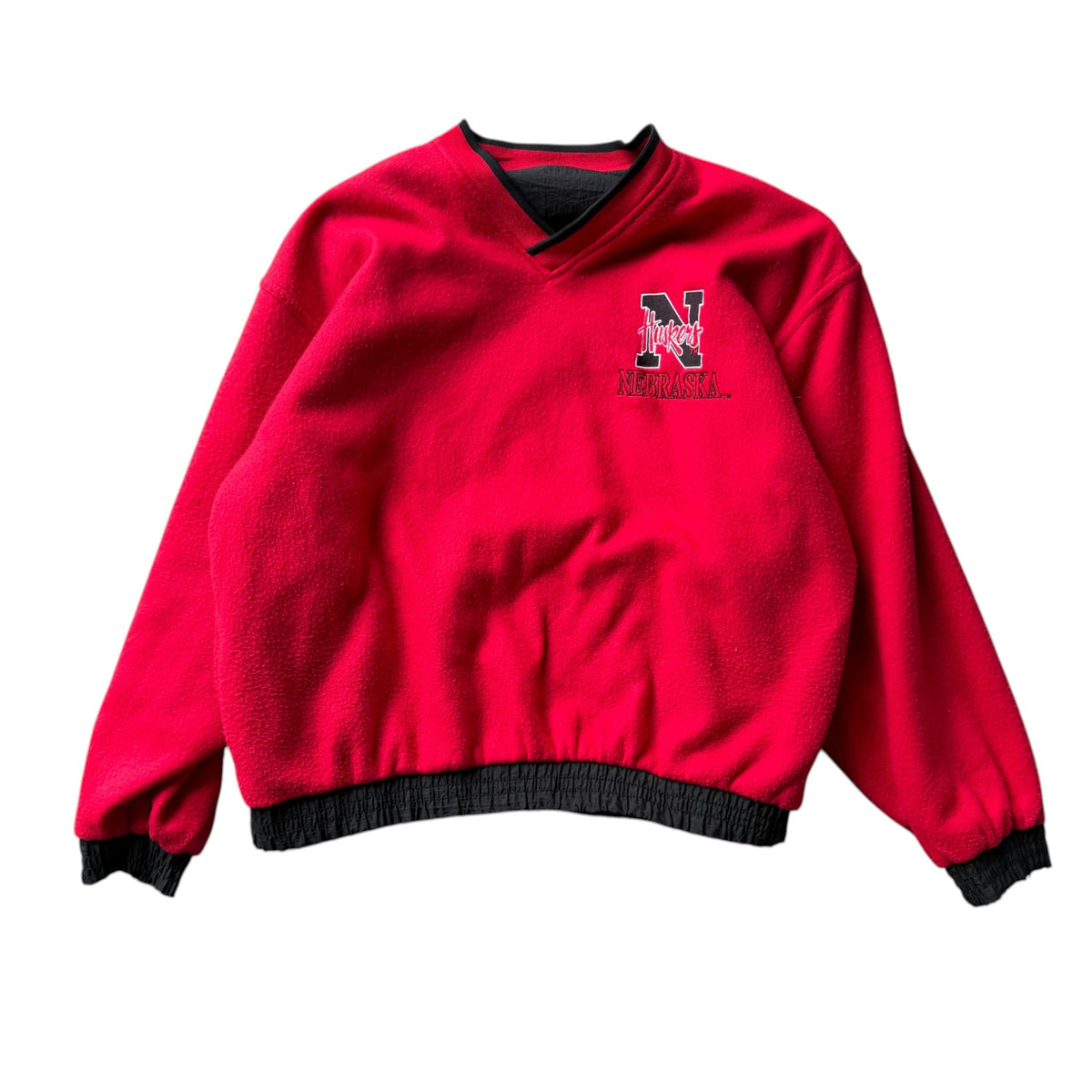 Vintage REVERSIBLE Nebraska Huskers Windbreaker Fleece - XL