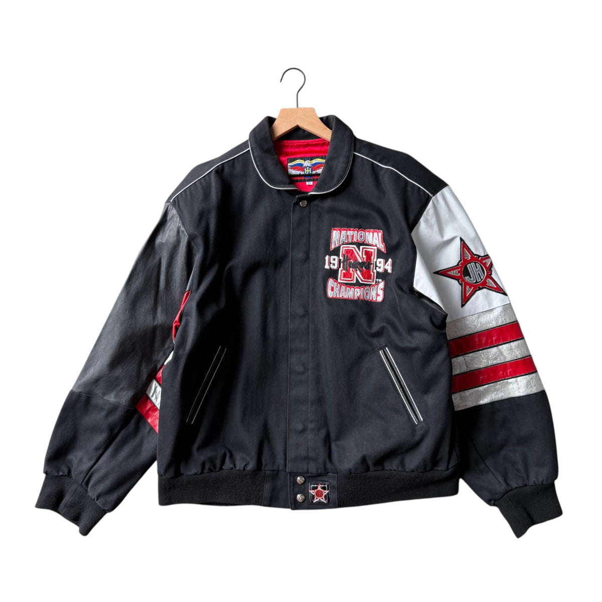 Vintage Nebraska Huskers 1995 National Champions Leather Jacket - XL
