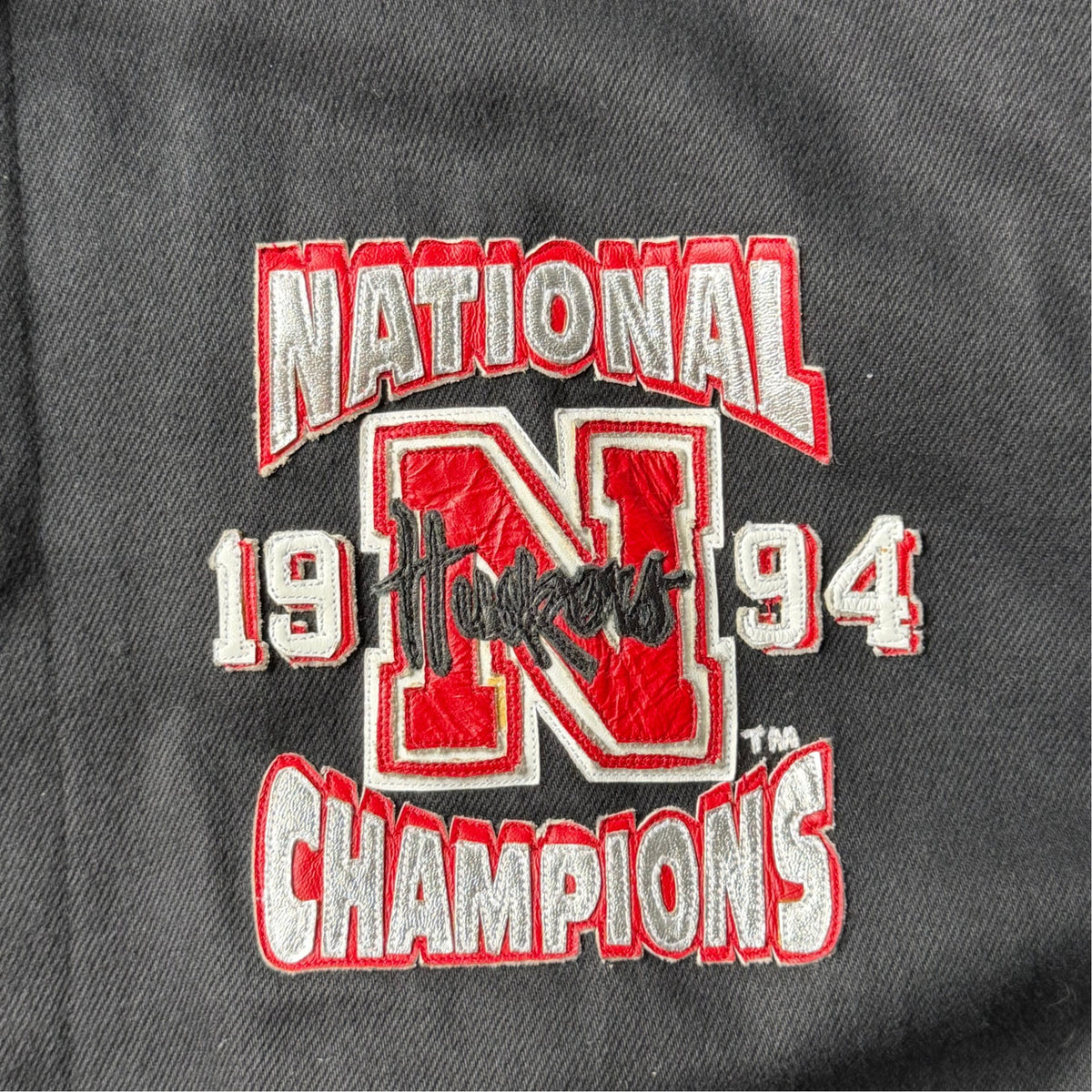 Vintage Nebraska Huskers 1995 National Champions Leather Jacket - XL