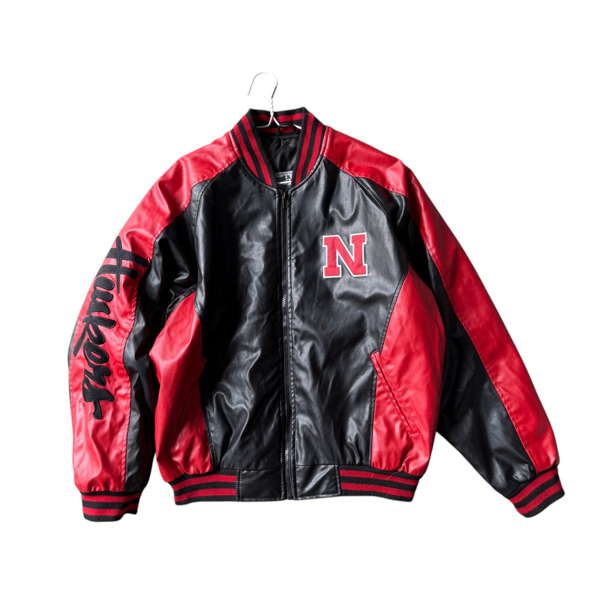 Vintage Nebraska Huskers Leather Jacket - M