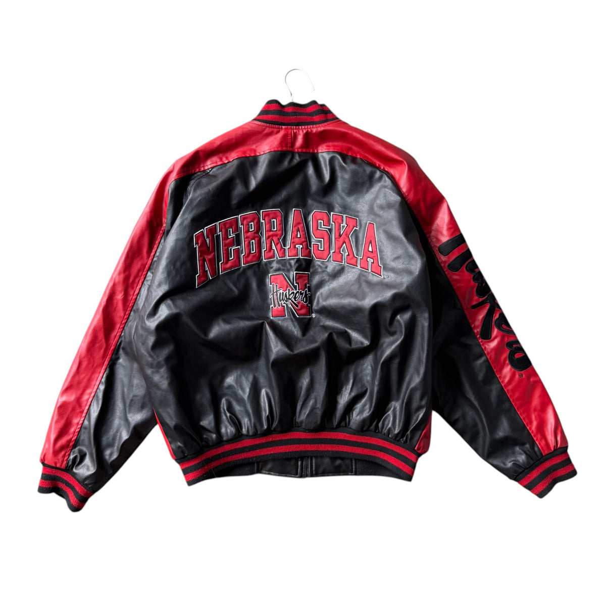 Vintage Nebraska Huskers Leather Jacket - M