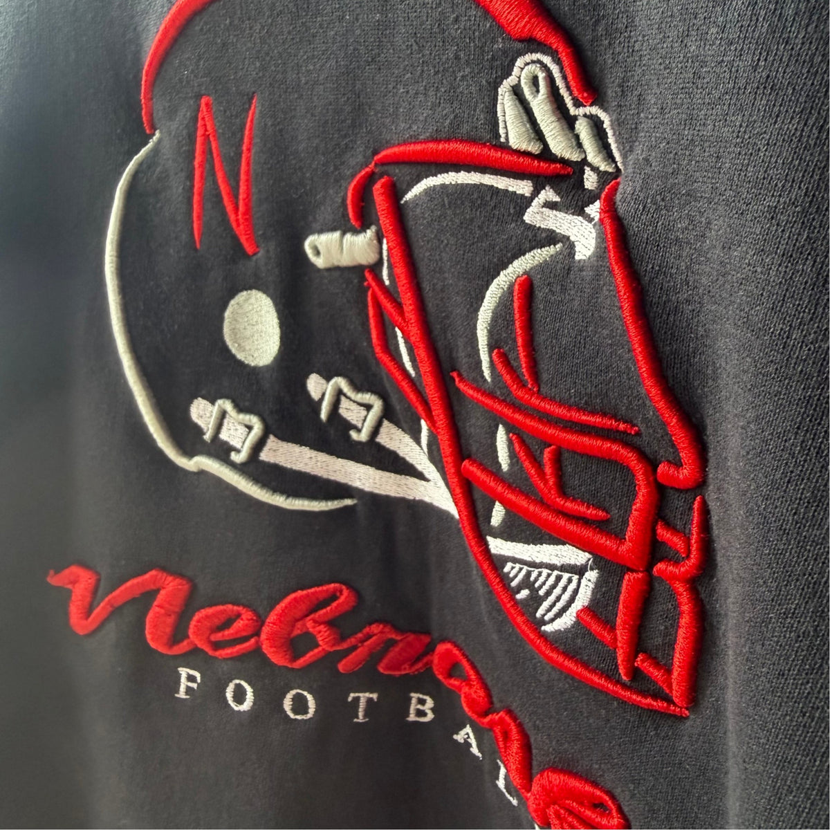 Vintage Nebraska Huskers Helmet Crewneck - XL