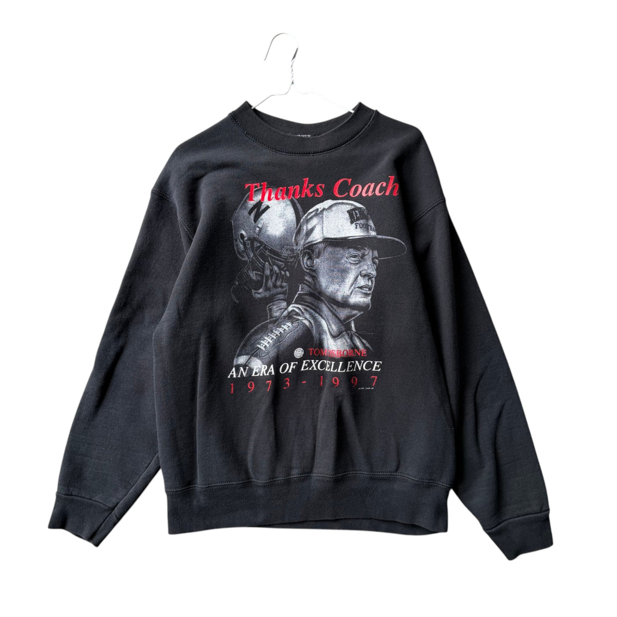 Vintage Nebraska Huskers Tom Osborne Crewneck - L