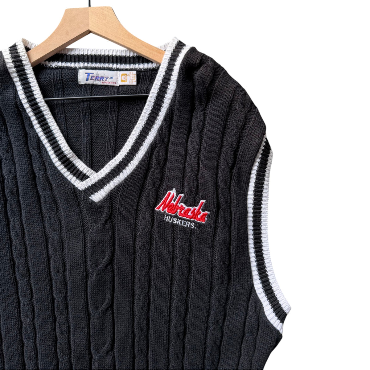 Vintage Nebraska Huskers Sweater Vest - L