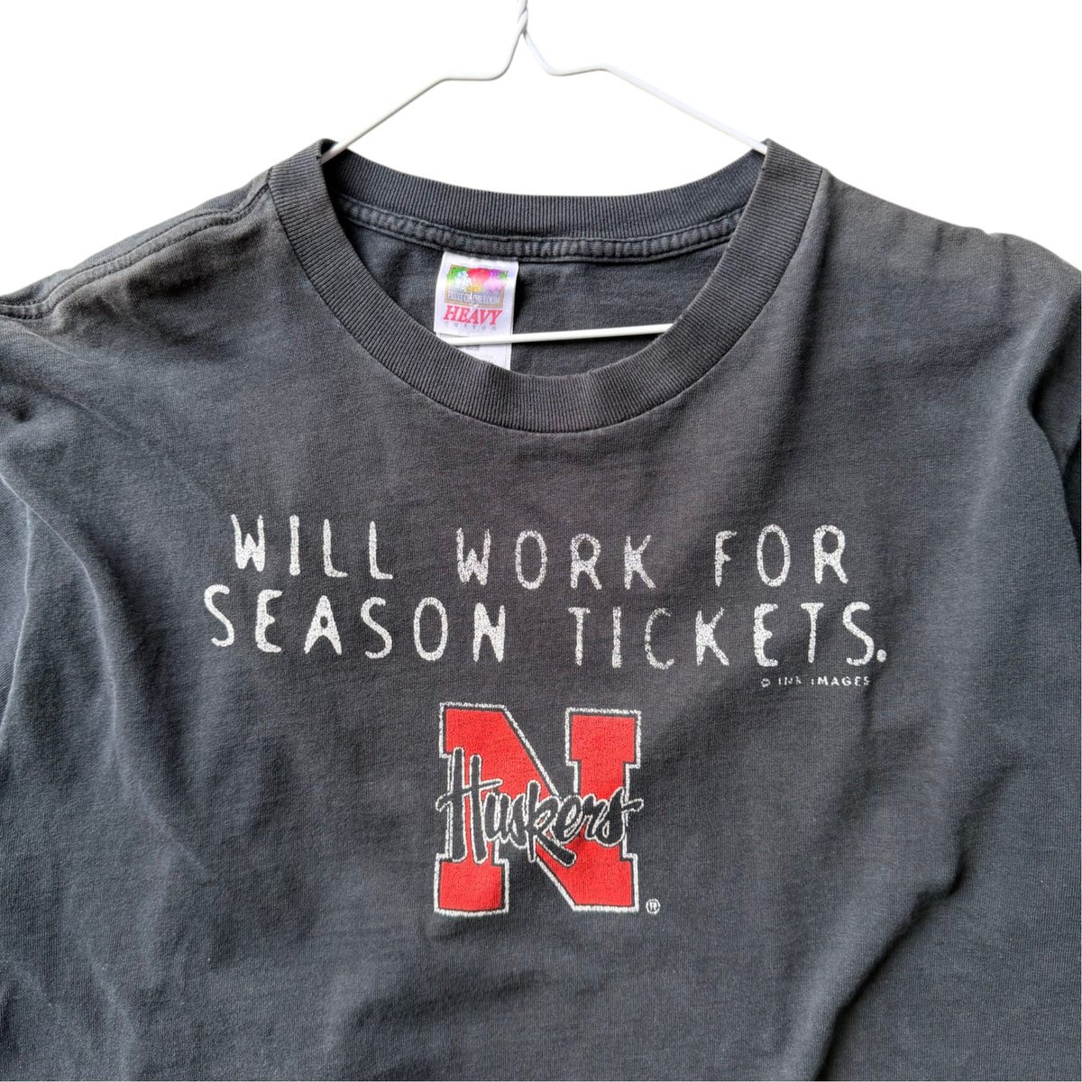 Vintage Nebraska Huskers 'WILL WORK FOR SEASON TICKETS' Shirts - XL