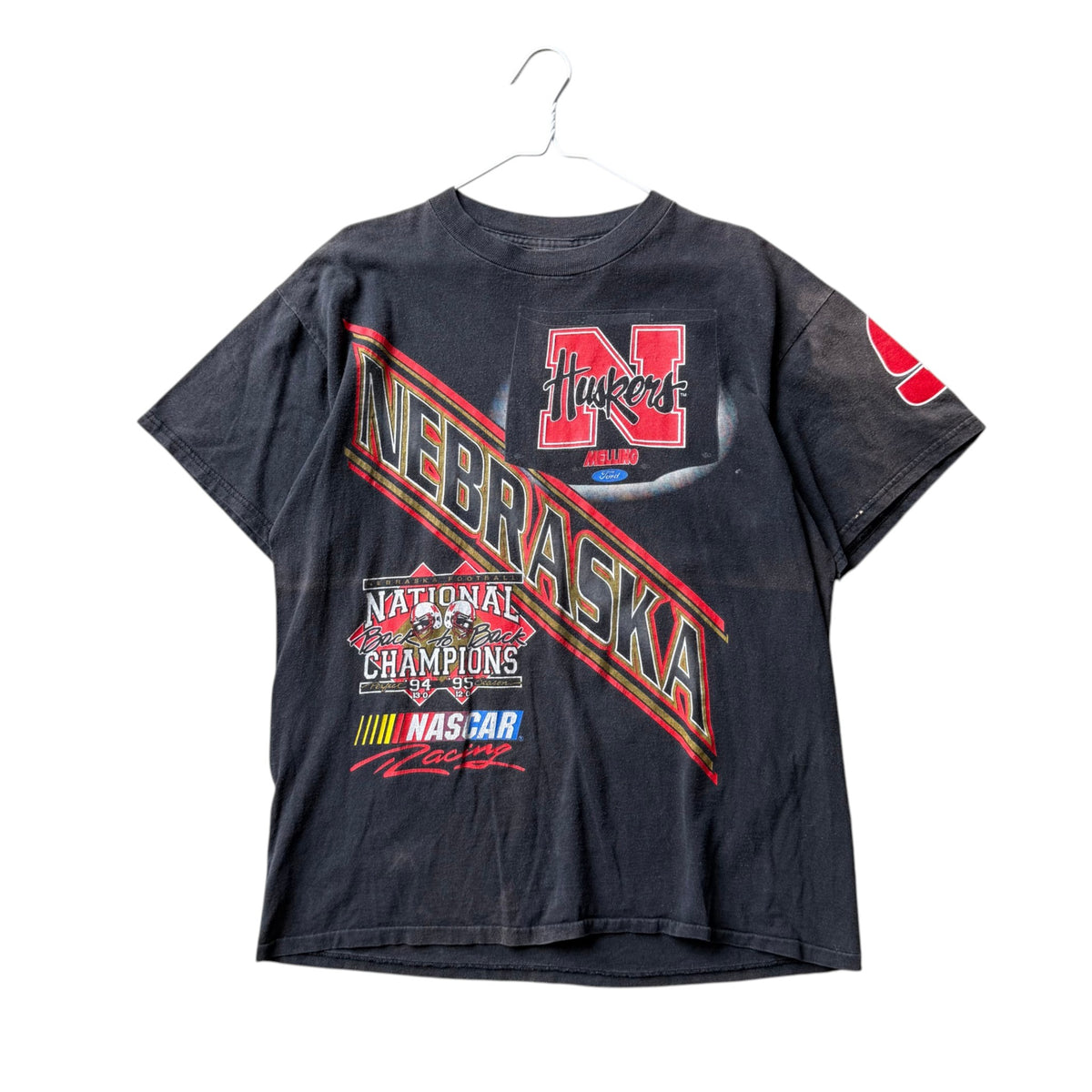 Vintage Nebraska Huskers NASCAR x NATIONAL CHAMPS - L