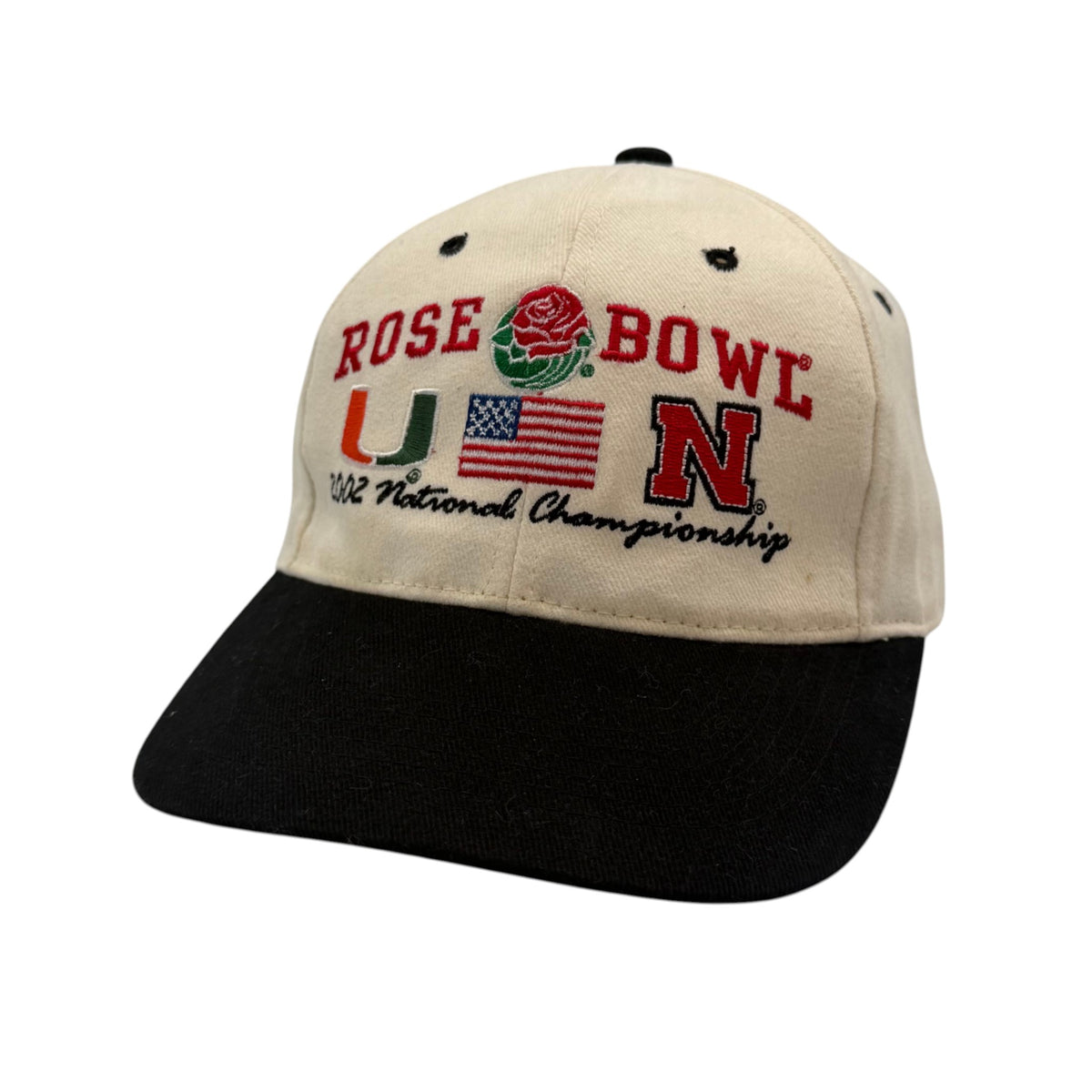 Vintage Nebraska Huskers 2002 Rose Bowl National Championship Strapback Hat