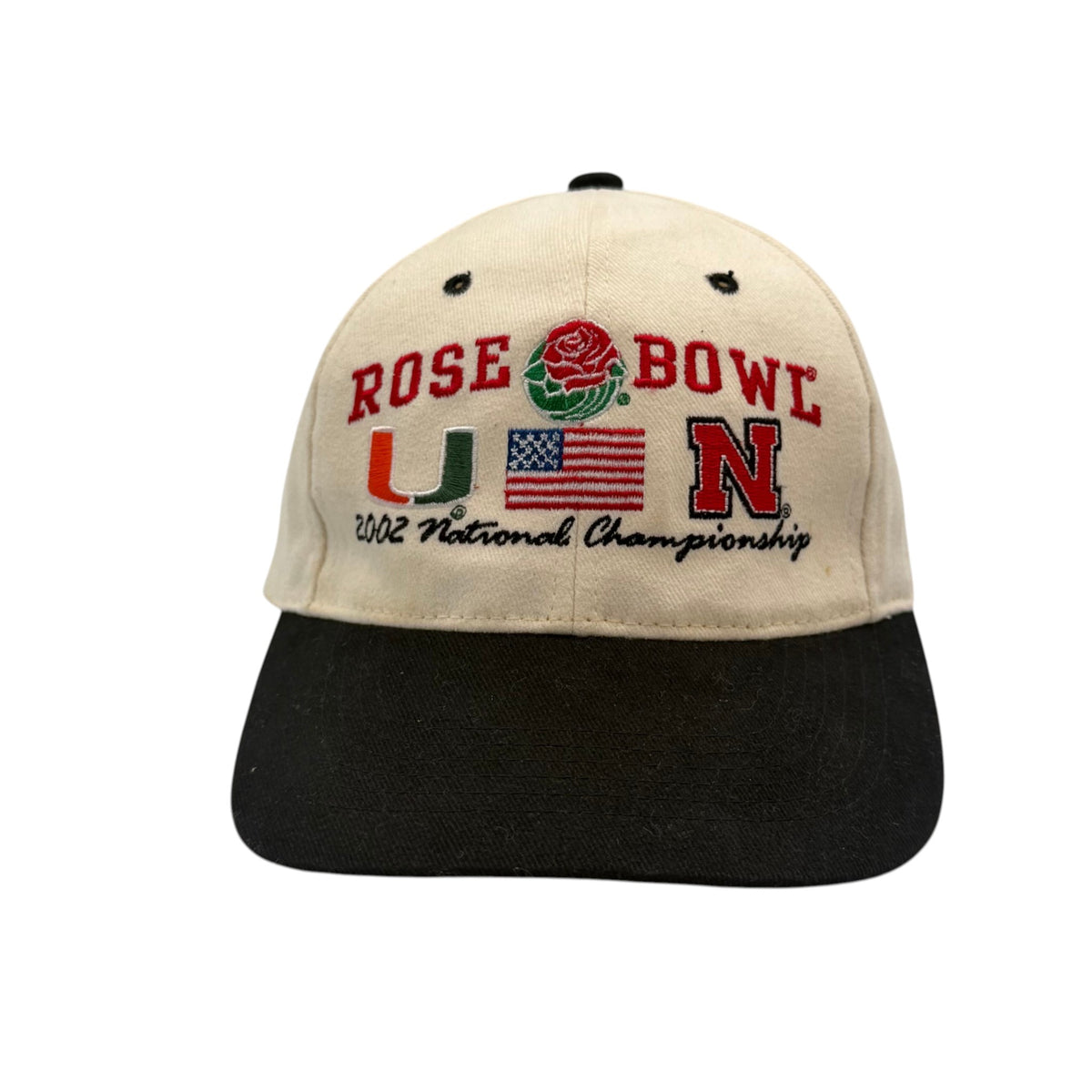 Vintage Nebraska Huskers 2002 Rose Bowl National Championship Strapback Hat