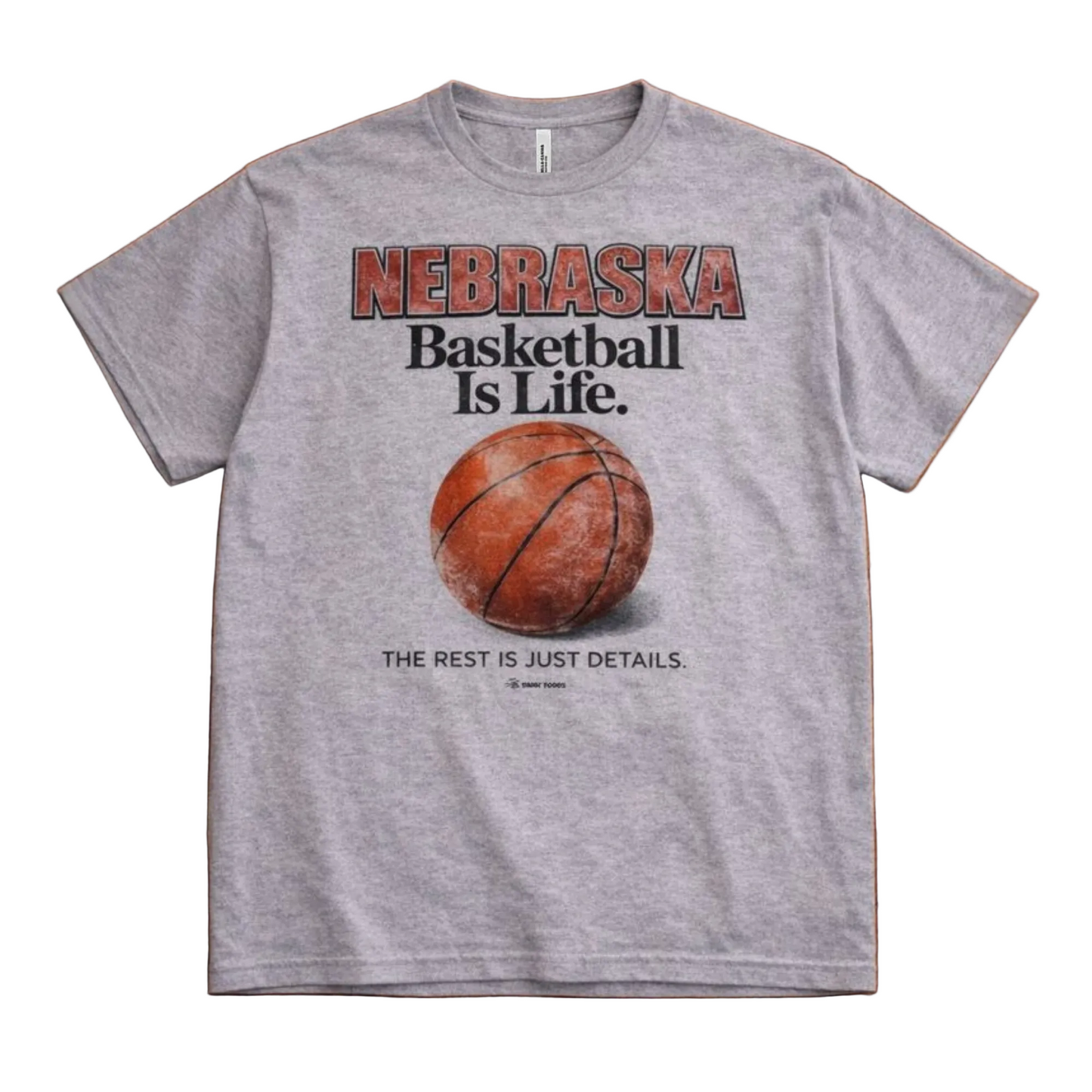 Retro Nebraska Basketball Is Life Heavyweight Huskers T-Shirt